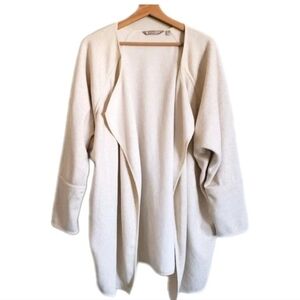 Athleta Elegant Cream Open-Front Cardigan Sz M